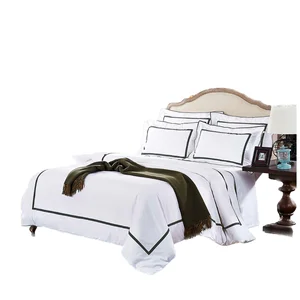 Custom Bedding Set Luxury Bedding  Duvet Cover Set White Bed Sheets 100 Cotton for Winter