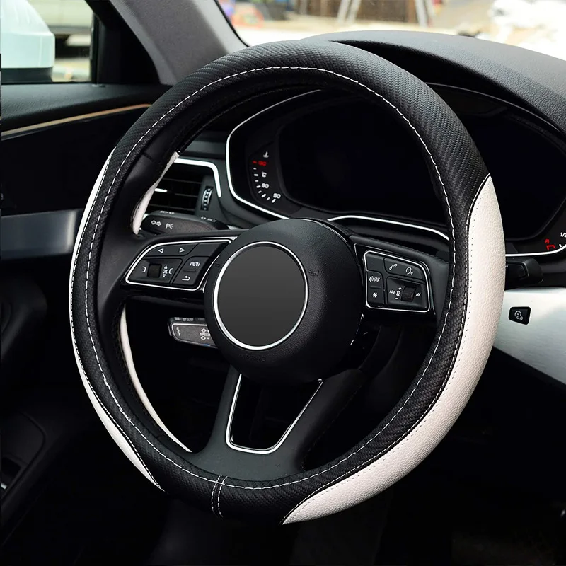 Non-slip Comfortable Breathable Universal Carbon Fiber Steering Wheel Cover