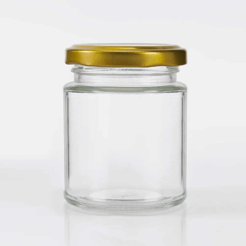 Wholesale 150ml 190ml 210ml 270ml Wide Mouth Straight Side Glass Jars for Food Storage Preserving Pickle Packaging Honey