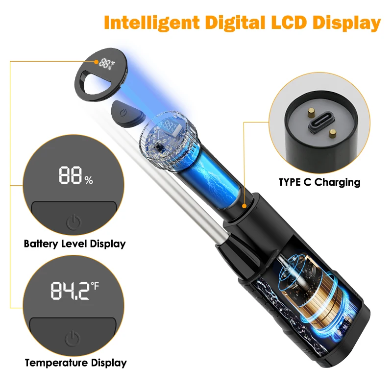 Portable Shower Rechargeable Outdoor Shower with Power & Water Temperature Display Prefect for Plants Watering Outdoor Living supplier