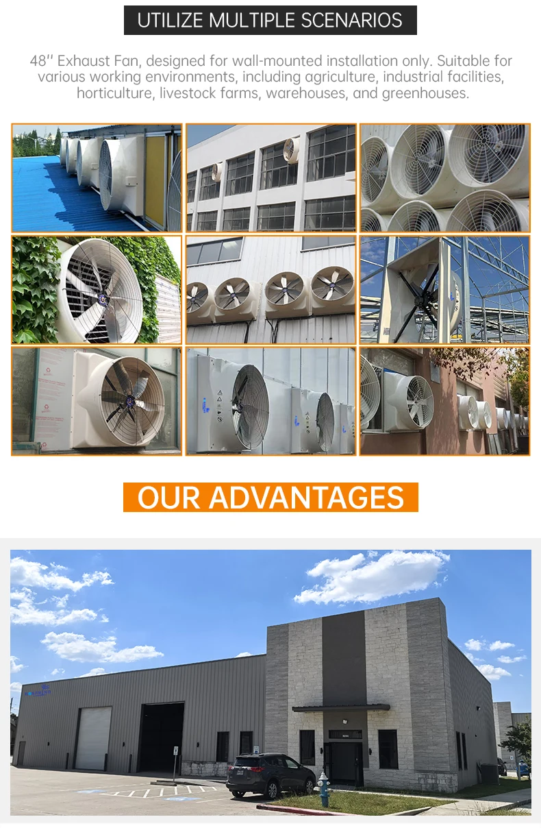 Mount Frp Exhaust Fan, 48'', Wall - detail 8
