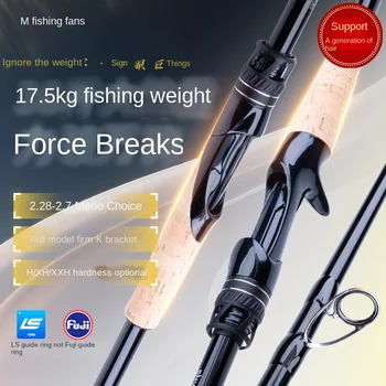 Fishing Fans Gold Version Australian Carre Strong Road Rod XXH Super Hard Heavy Thunder Giant Black Carbon 2-Piece Fishing Rod – Hard Lure – view 5