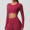 long sleeve-cherry red