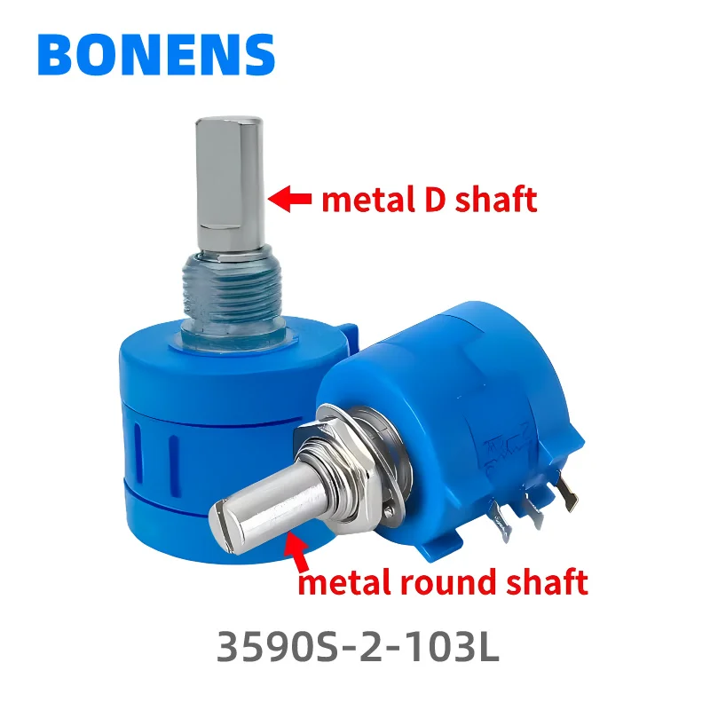 BONENS Ip67 100k Waterproof Precision Multi-turn Wirewound Potentiometer 3590S Ohm Potentiometers
