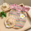 Chapeau de paille rose - gilet