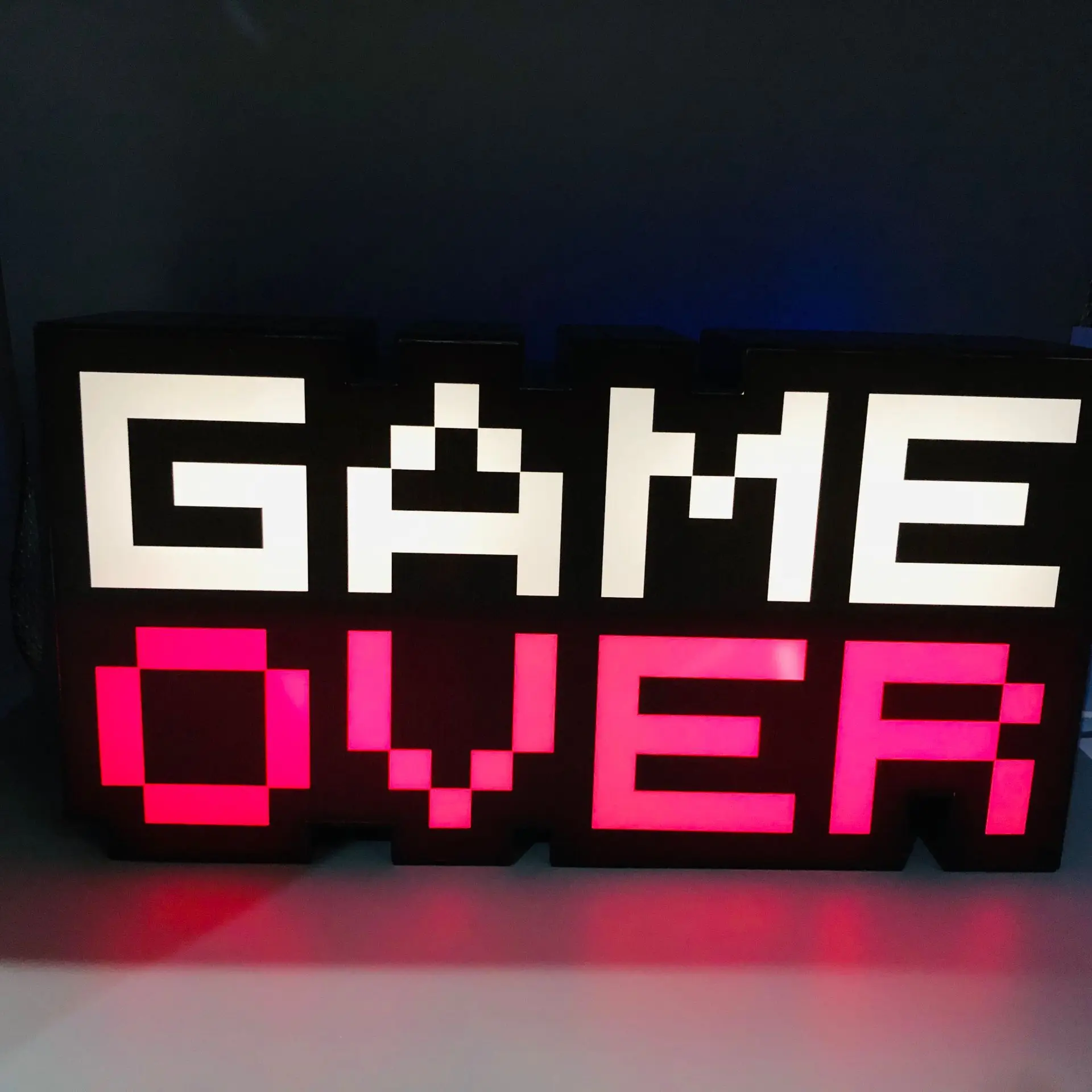 Game Over Light Game Icon Lights Game Room Lamp Acrylic Atmosphere