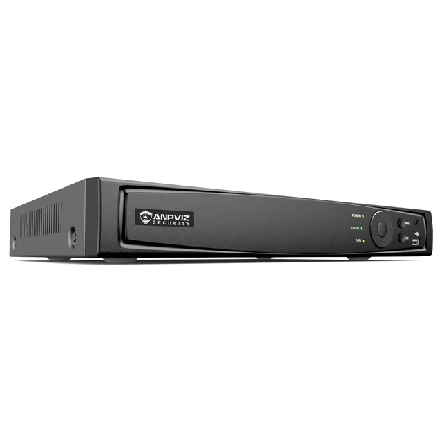 ANPVIZ 8ch nvr poe 8mp 4k HD Playback Network Video Recorder Smart Human Vehicle Detection MAX 8TB storage Multi-language