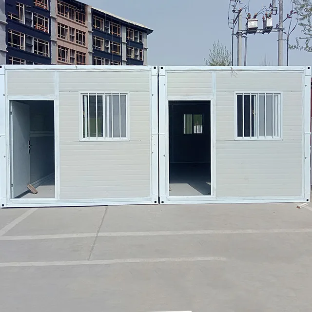 Container House 20 Ft Sandwich Panel Folding Flat Pack Prefabricated Foldable Modular Portable House