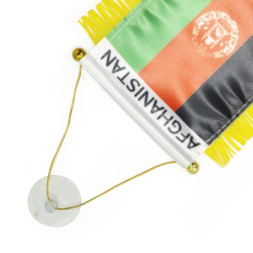 Afghanistan MINI BANNER FLAG GREAT FOR CAR & HOME MIRROR Hanging 2 Sided Fi
