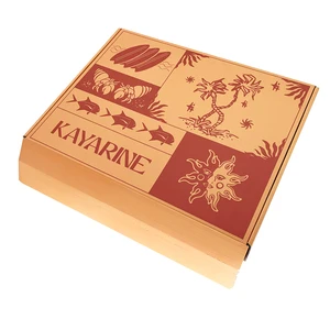 Customized Biodegradable Kraft Paper Box Recycled Materials Matt Lamination Sponge Lining Tear-Off Zipper Strap for Mailing