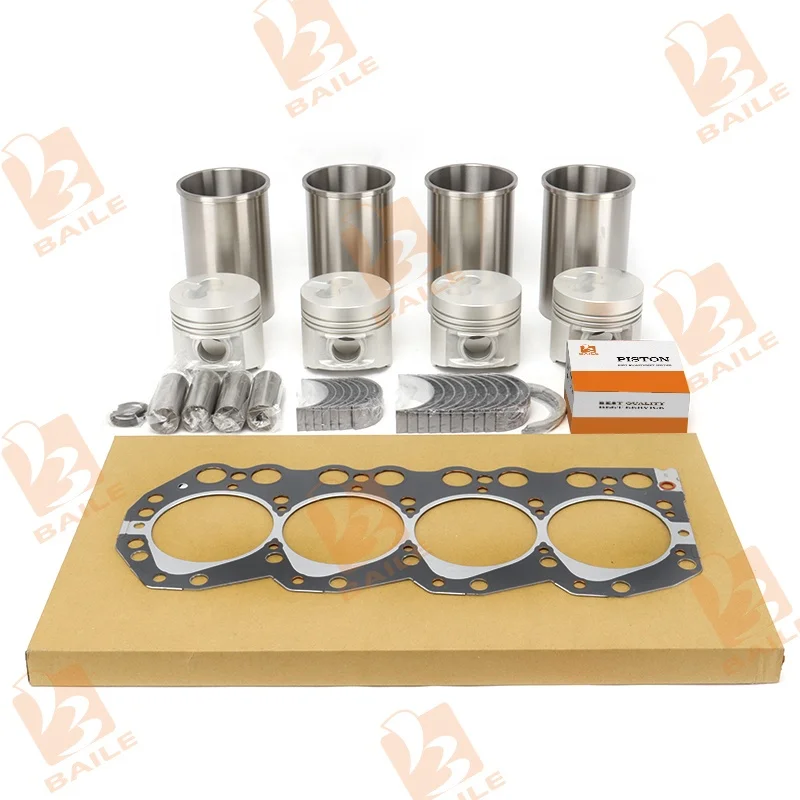 TD27 Engine Rebuild Kit TD27 Overhaul Rebuild Kit Piston Ring Liner for Nissan TD27 Forklift Diesel Engine Parts Complete Kit
