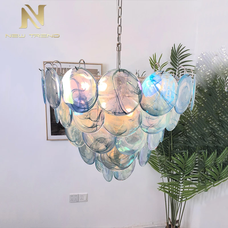 CPL-446 Post-Modern Creative Murano Glass Chandelier – Italian Designer Style LED Pendant Light for Bedroom