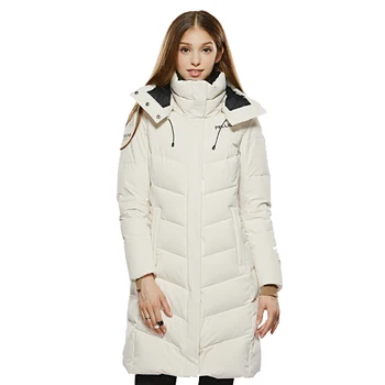Duck Down Long Puffer Parka Padded Coats Print Pattern Thick 700 ...