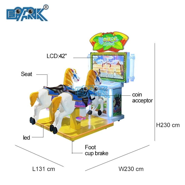 コイン式アミューズメントアーケード競馬キディライドゲーム機