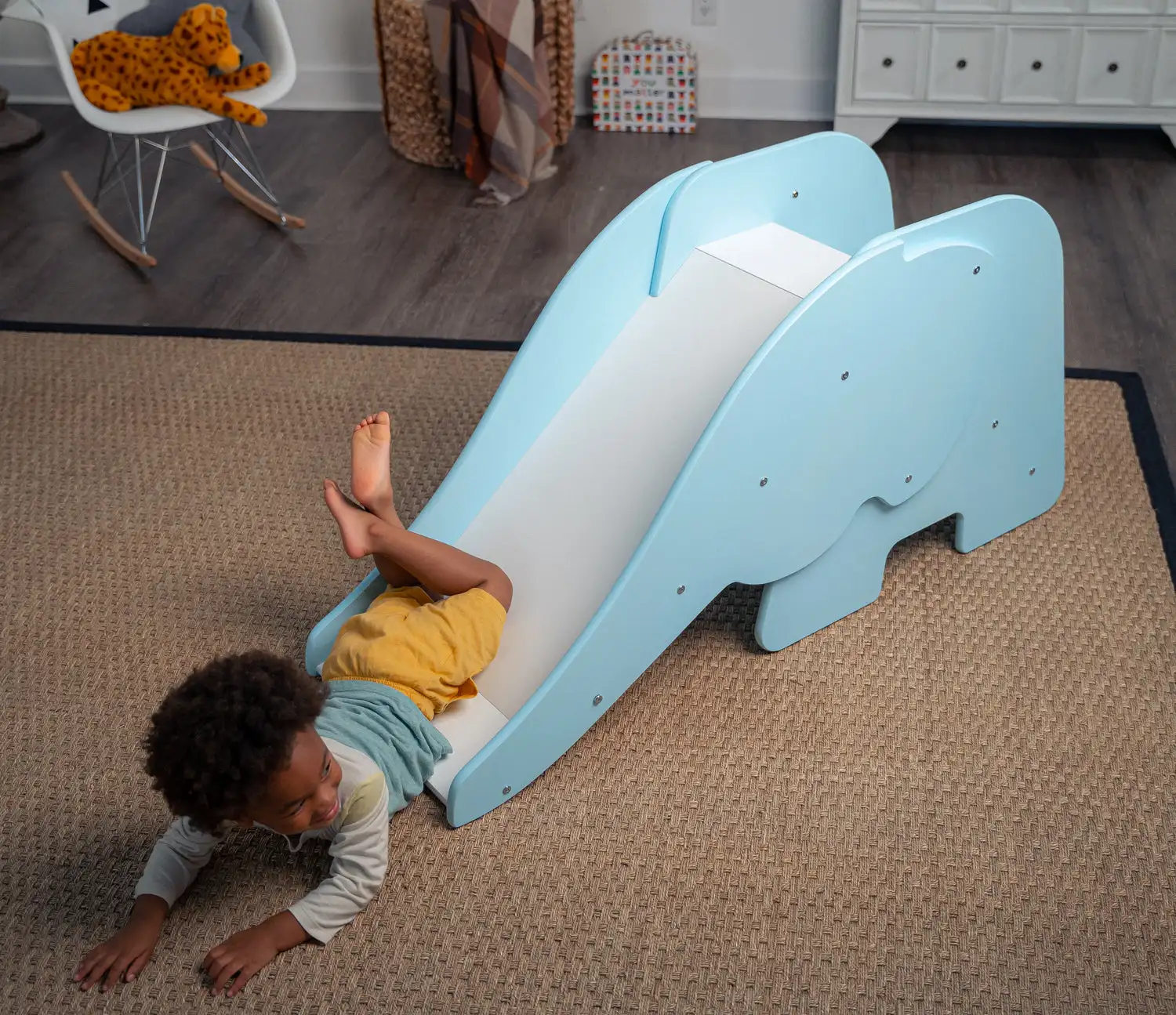 CPC CE Certified 2023 New Design Indoor Playground Elephant Wooden Slide for Kids