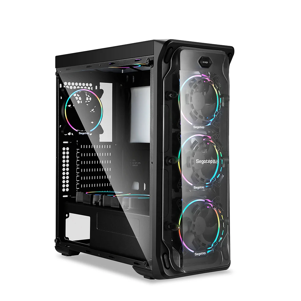 The Max Acrylic 8 12 Fan Matrix Mid Tower Game Computer Case Buy Gaming Pc Case Atx Case Desktop Case Product On Alibaba Com