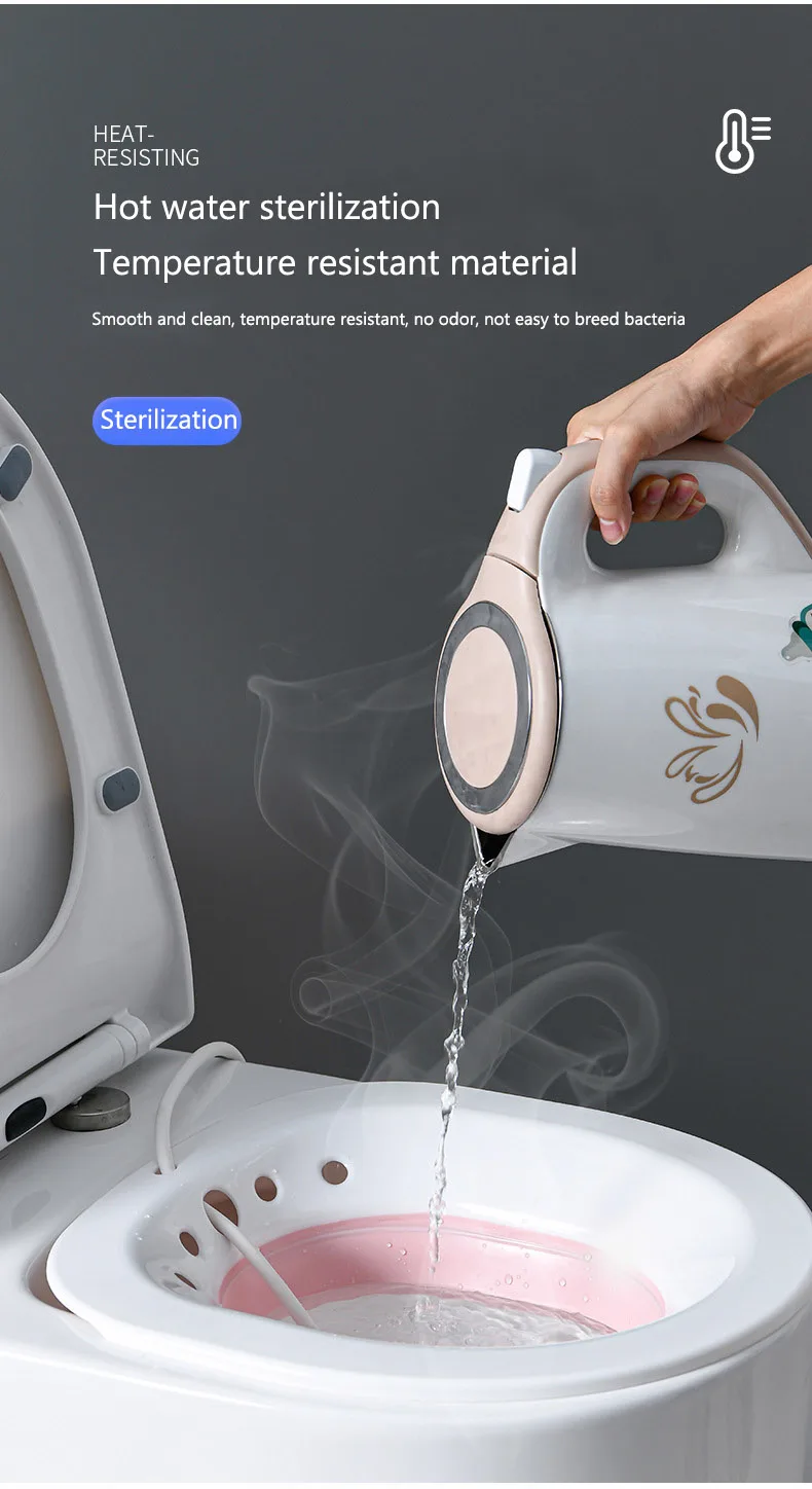 Collapsible Yoni Sitz Bath For Toilet Steam Seat Sitz Bath To Treat