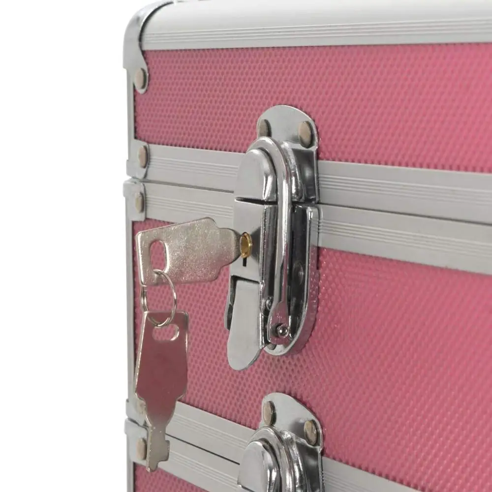 Suitcase Makeup Boxes Case Professional Makeup Trolley Case with Form for Hairdressing Hard Storage Aluminum Cover CE Fashion
