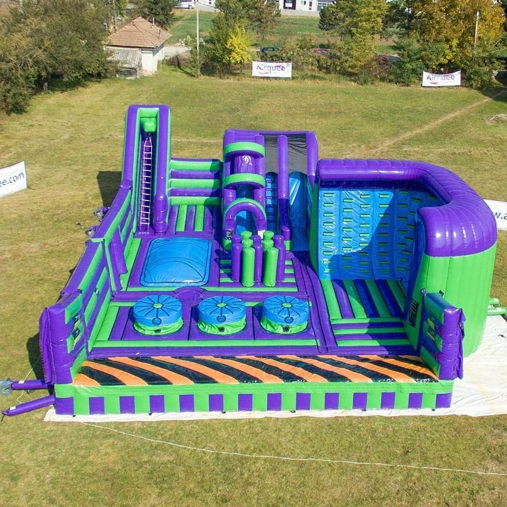 Juego Inflable Parque Tematico Inflable Con Cursos De Obstaculos En El Interior Parque Tematico Para La Venta