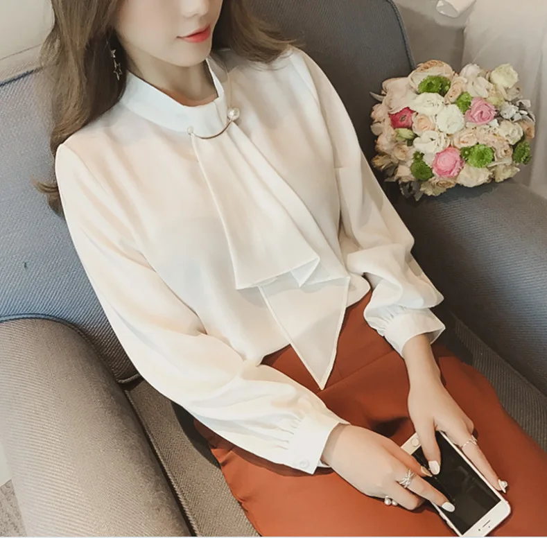 Sexy Long Sleeve Blouses Korean Shirt ...