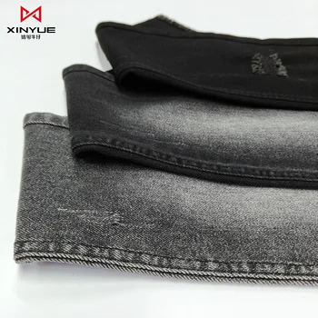 Top quality black  denim jean fabric