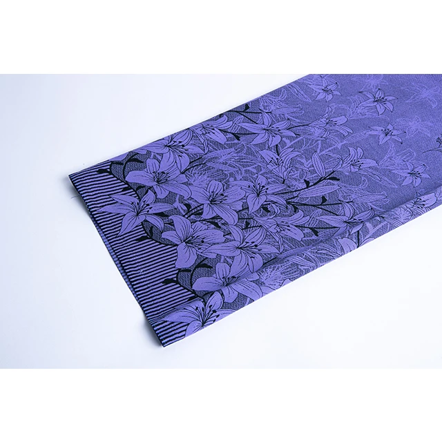 
30S 100% вискоза хлопковая ткань с цветочным принтом лилии лаванды 