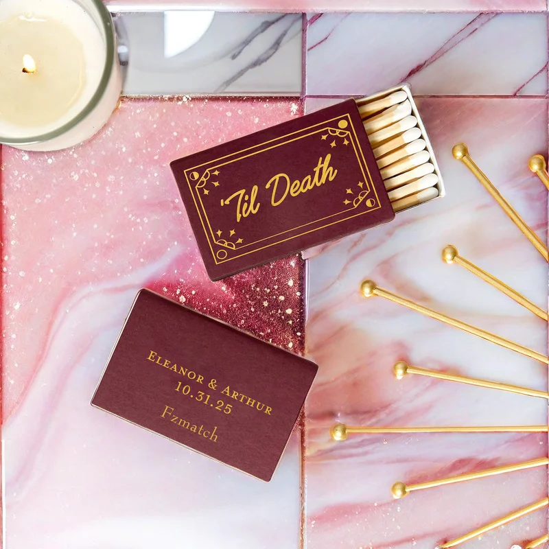 Luxury Custom LOGO Color Matches Long Pole Matchbox With Wooden Bulk Sales matchbox Customized Match Boxes