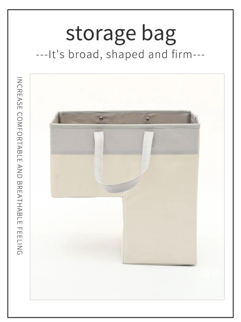 Oem Foldable Fabric Oxford Felt Stair Storage Basket With Leather