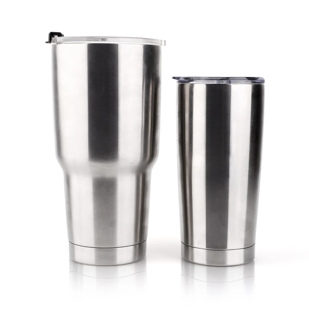 Factory Direct Sell Custom Logo 20OZ 30OZ Double Walled Stainless Steel Coffee Tumbler Cups With Lids