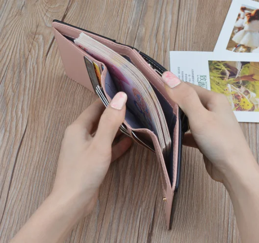Mini Wallet Simple Ladies Short Coin Purse Wallet for Women Fashionable Ladies Wallets and Purses Women