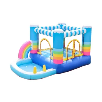 Hot Selling Custom-Size Inflatable Bouncy Castle Combo with Water Slide Jumpy House Slide for Outdoor Fun