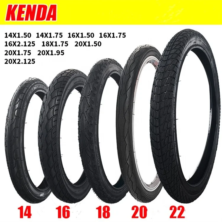 Kenda キッズ自転車タイヤ 14/16/18/20/22インチ BMX用 ブラック