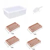 Pink*Medium--4-ball ice tray + ice box + ice shovel