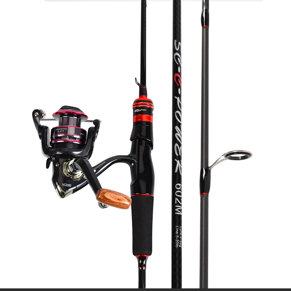 Tolure 1.8m 2.1m 2.4m Full Rod Set Complete Spinning Fishing Rod And