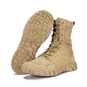 New Trend Customisable Wholesale Tactical Desert Leather Combat Boots for Men and Women