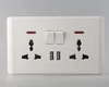 Switched Double 3 pin universal socket with 2 USB Port