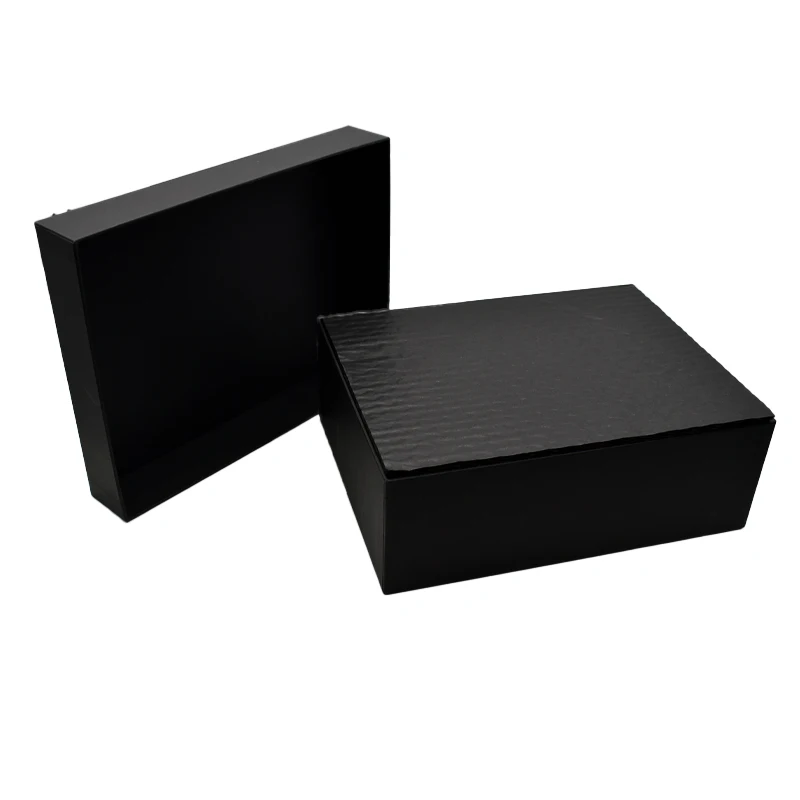 ISO9001 Luxury Chocolate Brown Gift Wrap Paper Box New Design Custom Logo Plate Printing Rigid Cardboard Package Embossing factory