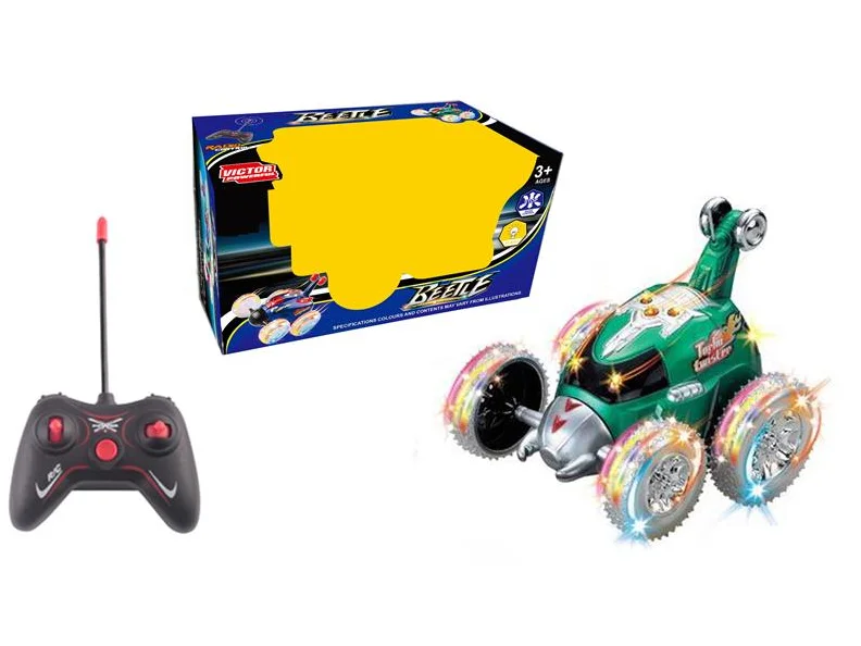 可充电龙卷风小孩rc特技汽车五彩缤纷的灯光玩具的无线电控制玩具