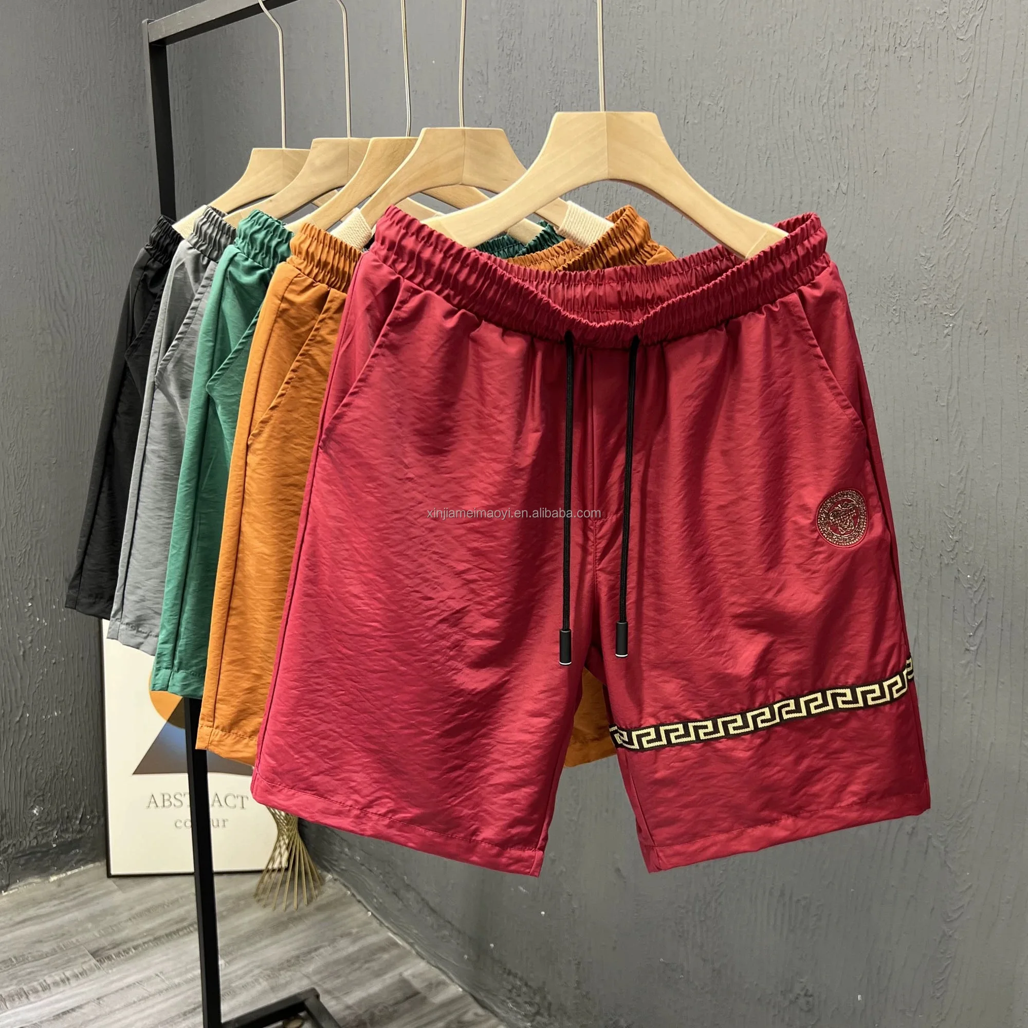 Men's Loose Cropped Shorts Casual Loose Knit Straight Casual Pants