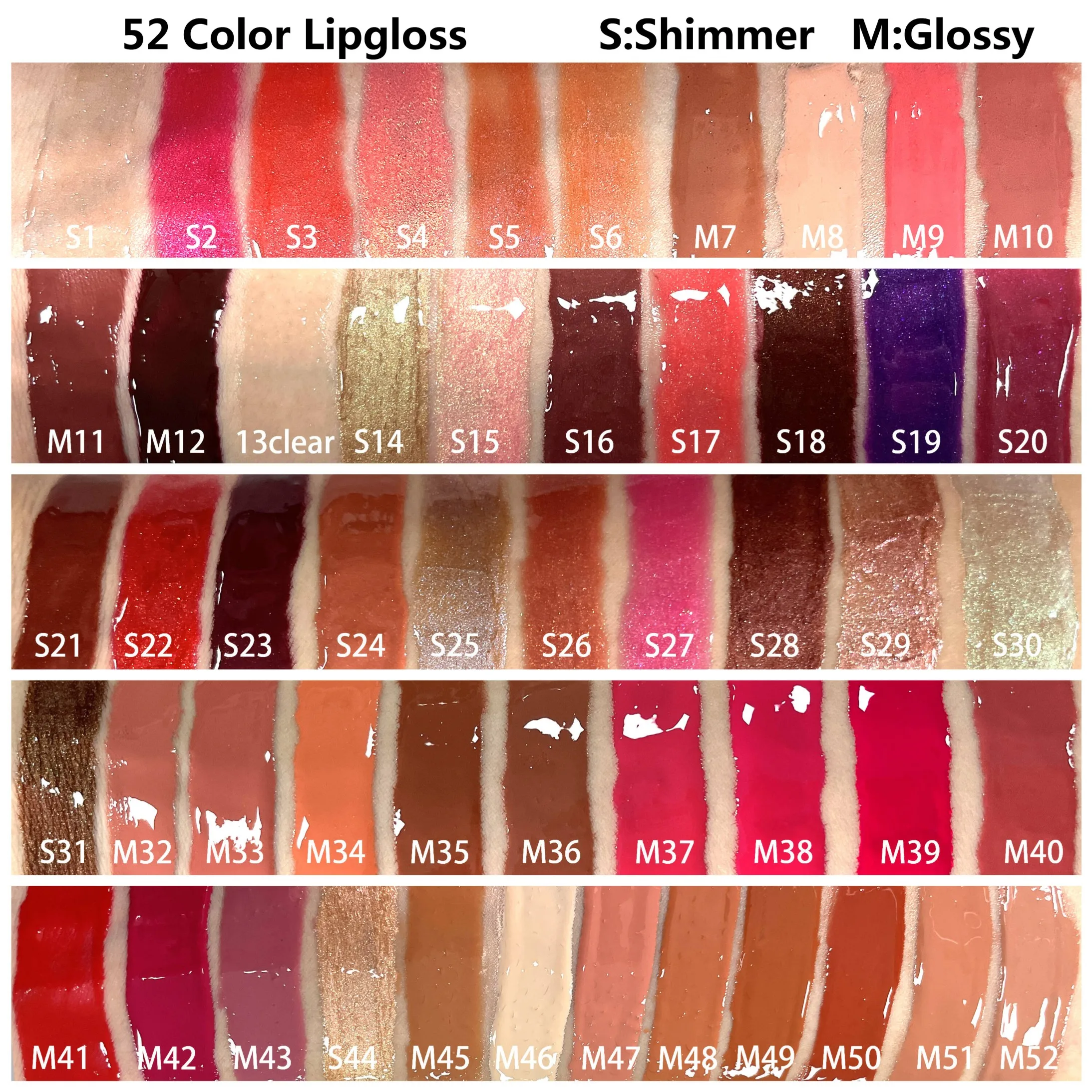 Wholesale Glitter Lip Gloss Pigment Liquid Lip Gloss Supplies Bulk Lip