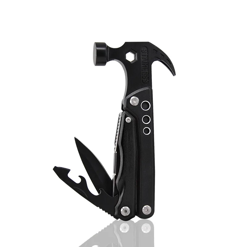 Outdoor Emergency Tool Bicycle Tool Claw Hammer Survival Kit Multi Tool Hammer With Black Coating