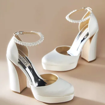 Chic Ivory Slingback Heels for Women with Glittering Bow Accent
