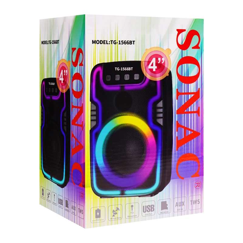 SONAC TG-1566BT Wireless Party box 100 Party Speaker Bass Partybox outdoor wireless speaker