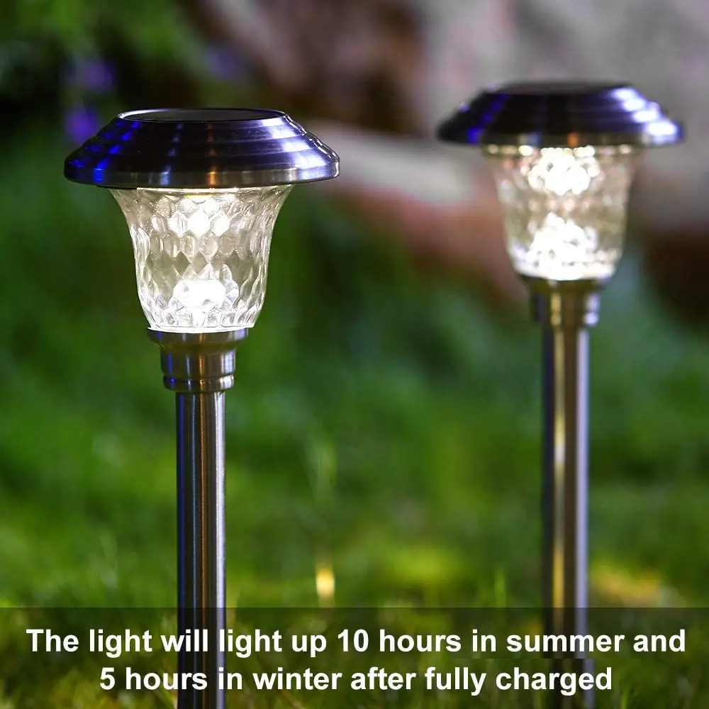 Outdoor Decoration Landscape Lights Solar Powered Garden Lights Waterproof Stainless steel COB Landscape Modern Post Lawn Lamp