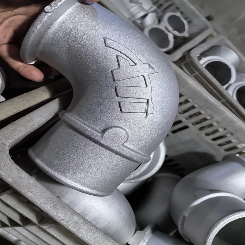 product customized auto parts inlet water pipe aluminum gravity casting services-0