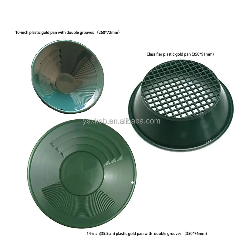 Small Plastic 4 Pcs/set Gold Wash Pan for Africa River Sand Gold Wash Pan Dish, Gold Panning Kit for Sale