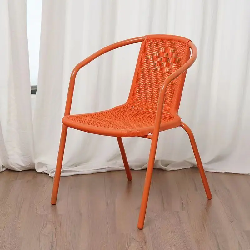 Открытый патио из ротанга стул садовая мебель набор с железной спинкой и водонепроницаемый стол для отдыха на открытом воздухе