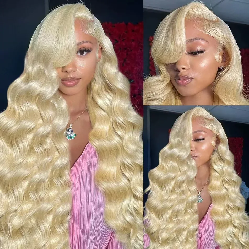 Parrucca frontale in pizzo HD biondo miele 613 Body Wave con capelli umani brasiliani 13x4 13x6_voghion.com