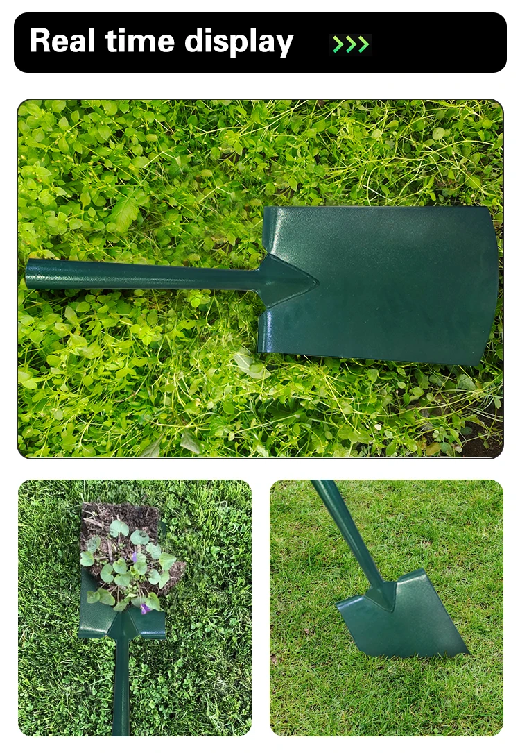 product factory wholesale metal agricultural outdoor camping metal spade shovel head with customizable  handle-6