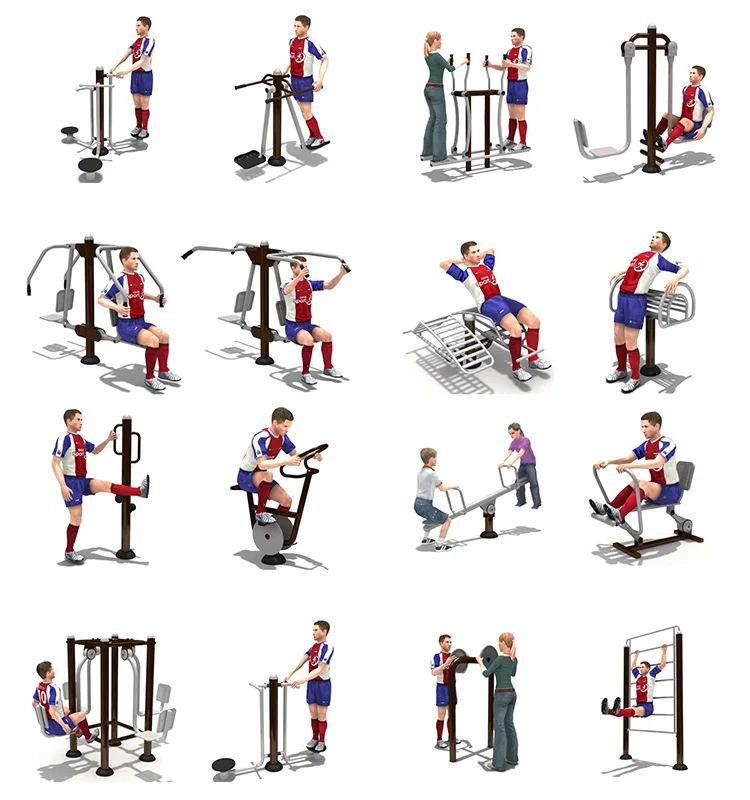 Customized Galvanized Steel Outdoor Simulator Fitness Equipment With ...